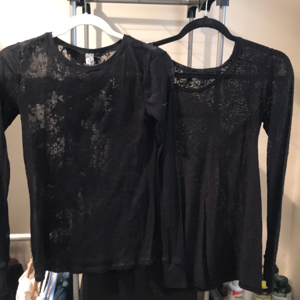 Sheer black shirts